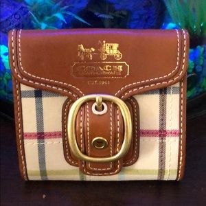 Coach Plaid Print Wallet